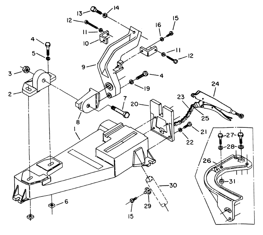 Fig-0 Diagram and Parts List for 5032 Type-1 Porter Cable Tool Stand & Cart